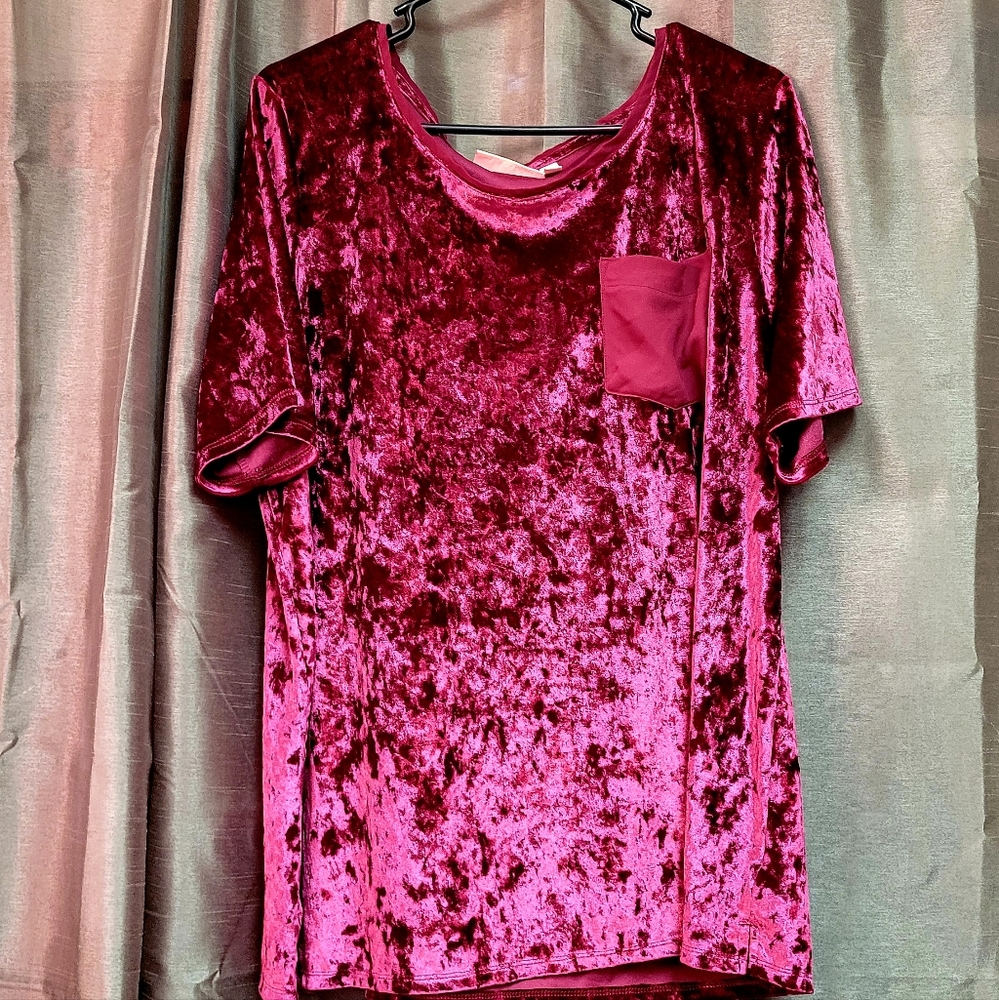 Crushed Velvet Pocket Tee
